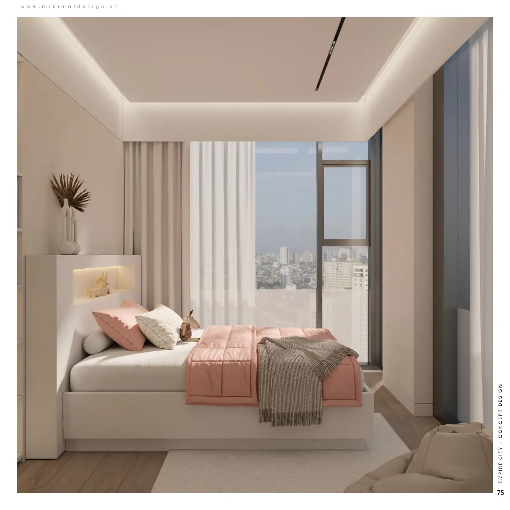 Không gian phòng ngủ Minimalism hoàn thiện