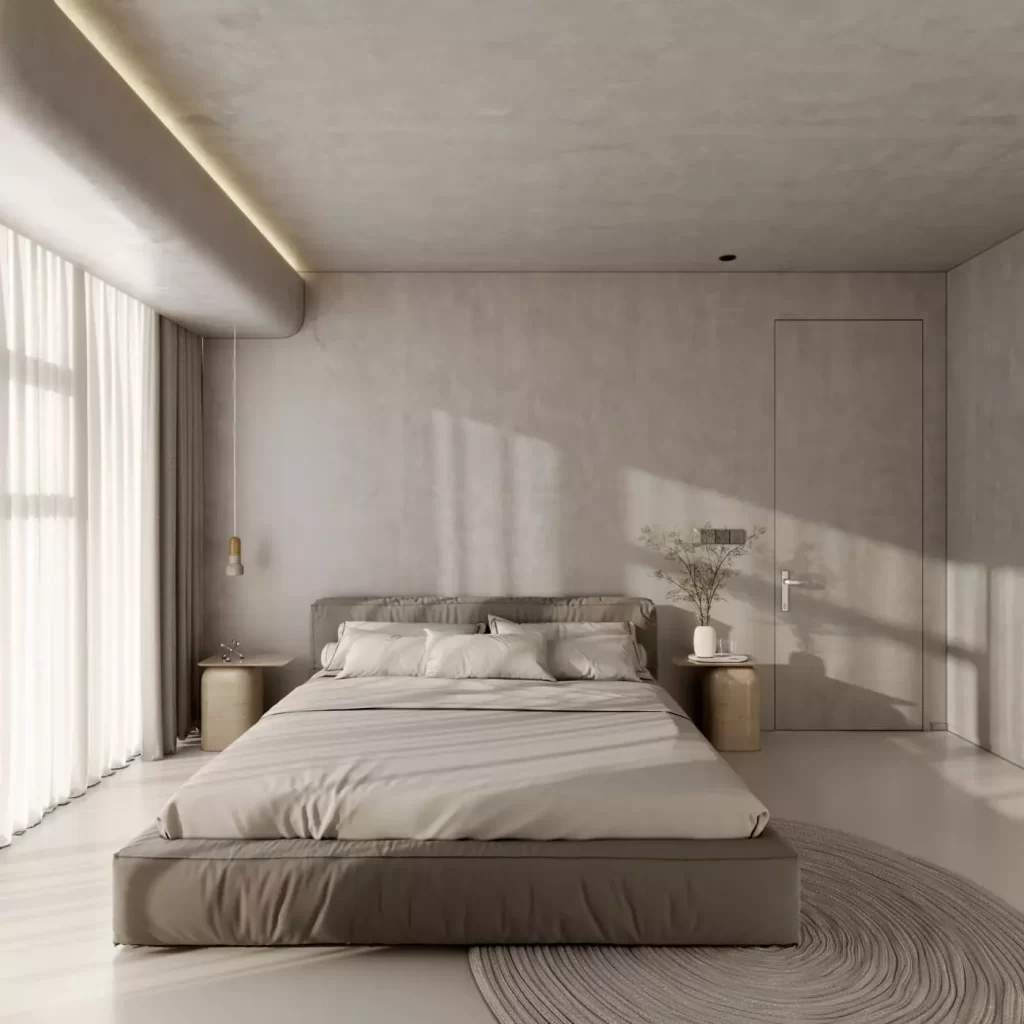 Phòng ngủ nên được đặt các vị trí gần sát với tường và theo hướng tốt.