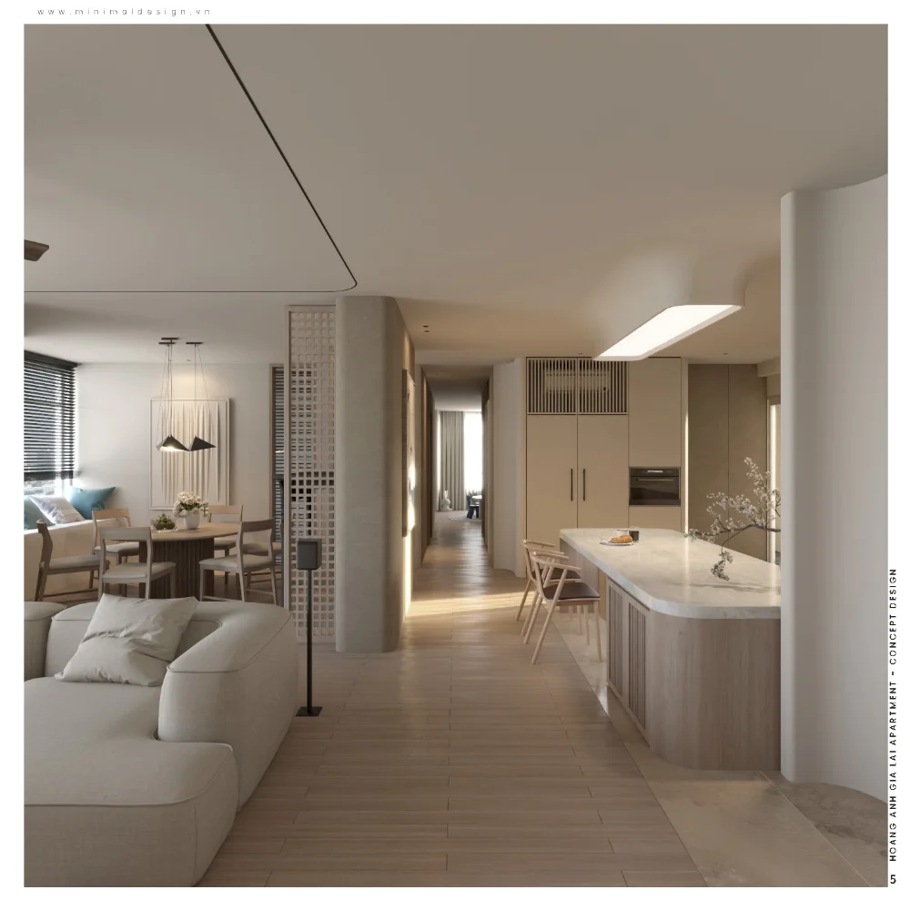 Thiết kế nội thất căn hộ Hoàng Anh phong cách Minimalism