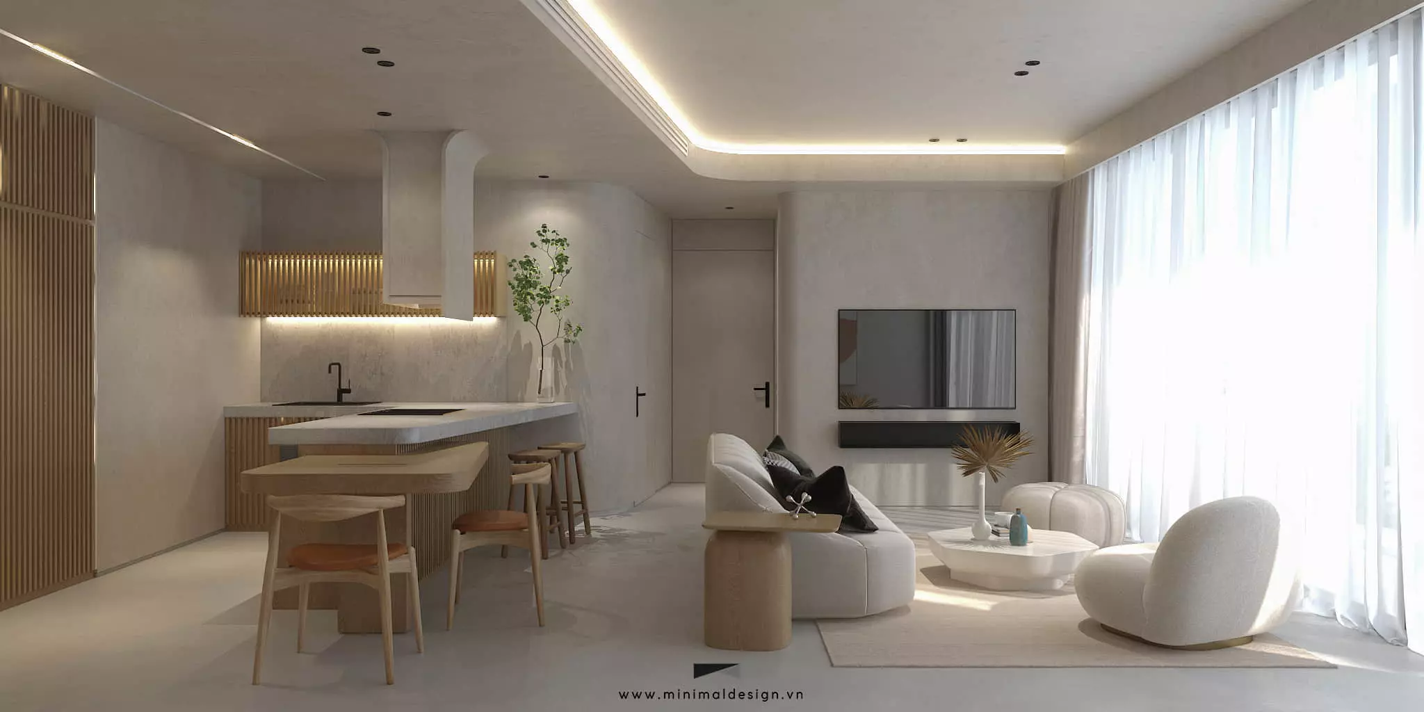 Thiết kế nội thất căn hộ tối giản hiện đang được xem là sự lựa chọn ưu tiên ở nhiều gia đình Việt nhờ vào tính thẩm mỹ và tiện ích của nó.