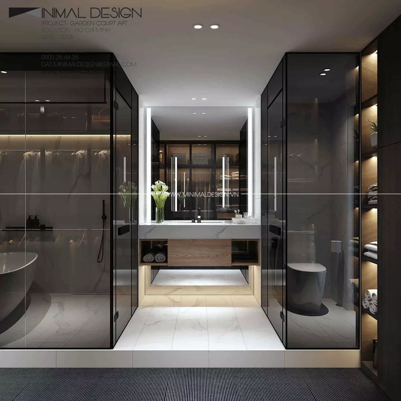 Thiết kế phòng tắm tối giản là cách nhiều người lựa chọn khi thiết kế với mong muốn có một phòng tắm thông thoáng, sạch sẽ và gọn gàng