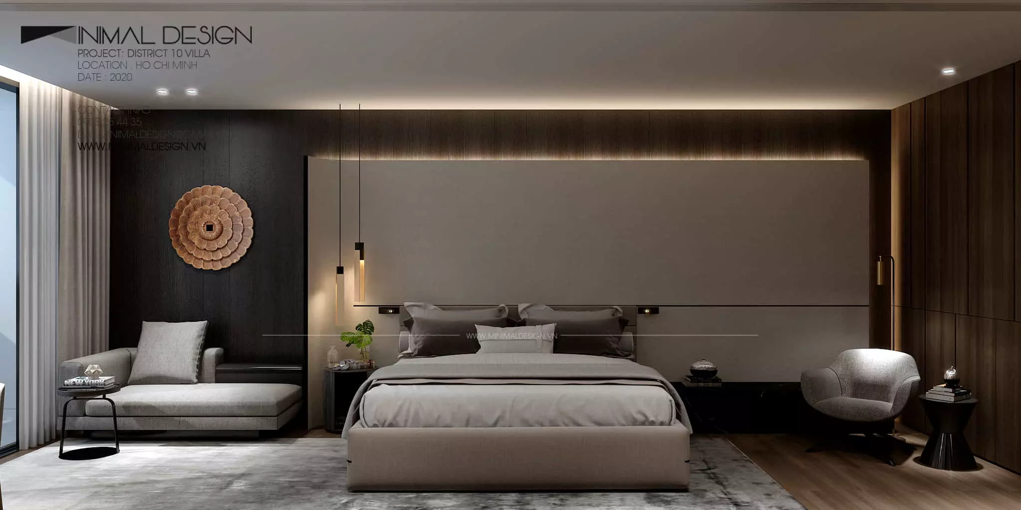 Thiết kế phòng ngủ tối giản đẹp cùng với các gam màu trung tính và họa tiết đơn giản đang trở thành xu hướng và ngày càng thịnh hành