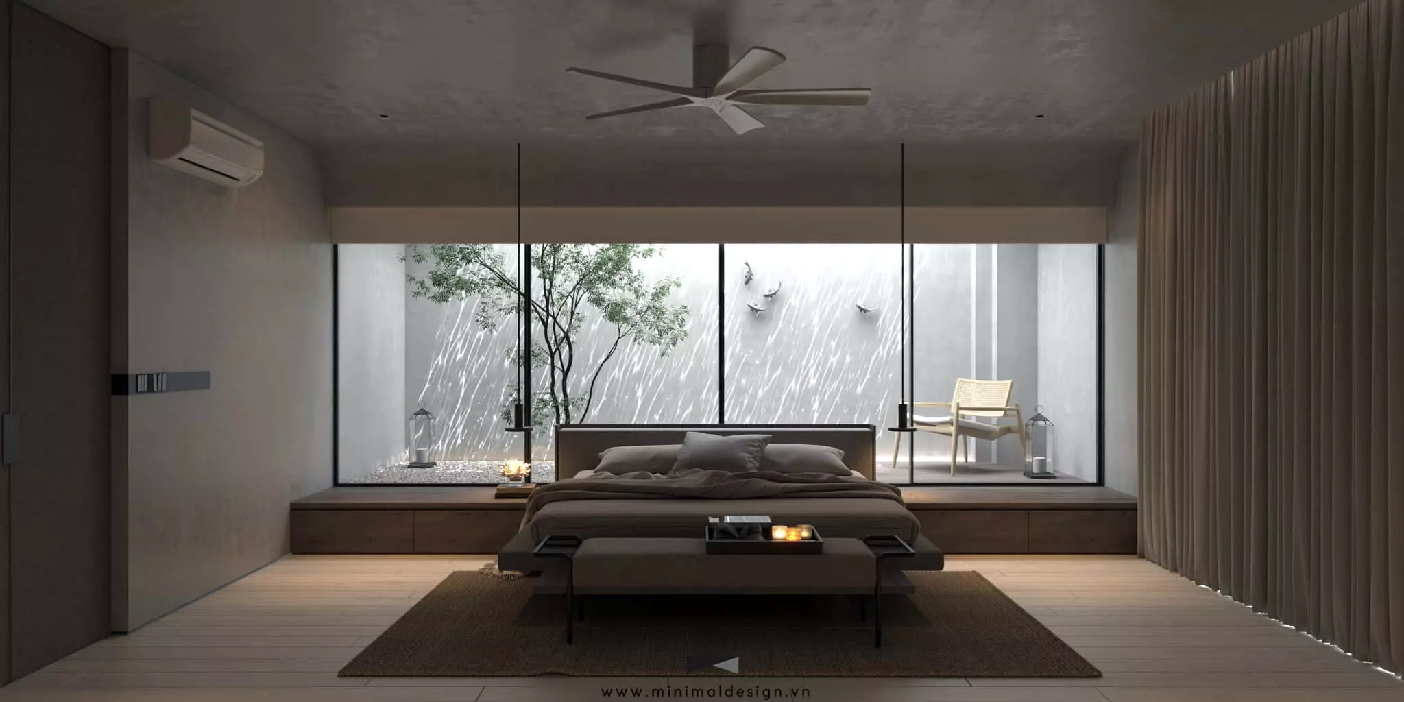 Thiết kế nội thất biệt thự tối giản thêm sang trọng và thể hiện đẳng cấp của gia chủ thông qua vật liệu được sử dụng tạo nên vẻ đẹp của không gian.