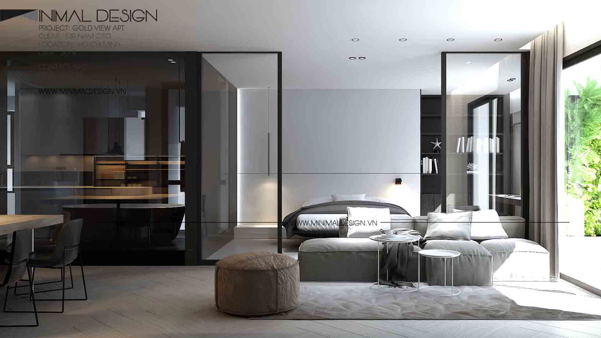 sàn gỗ trong thiết kế tối giản