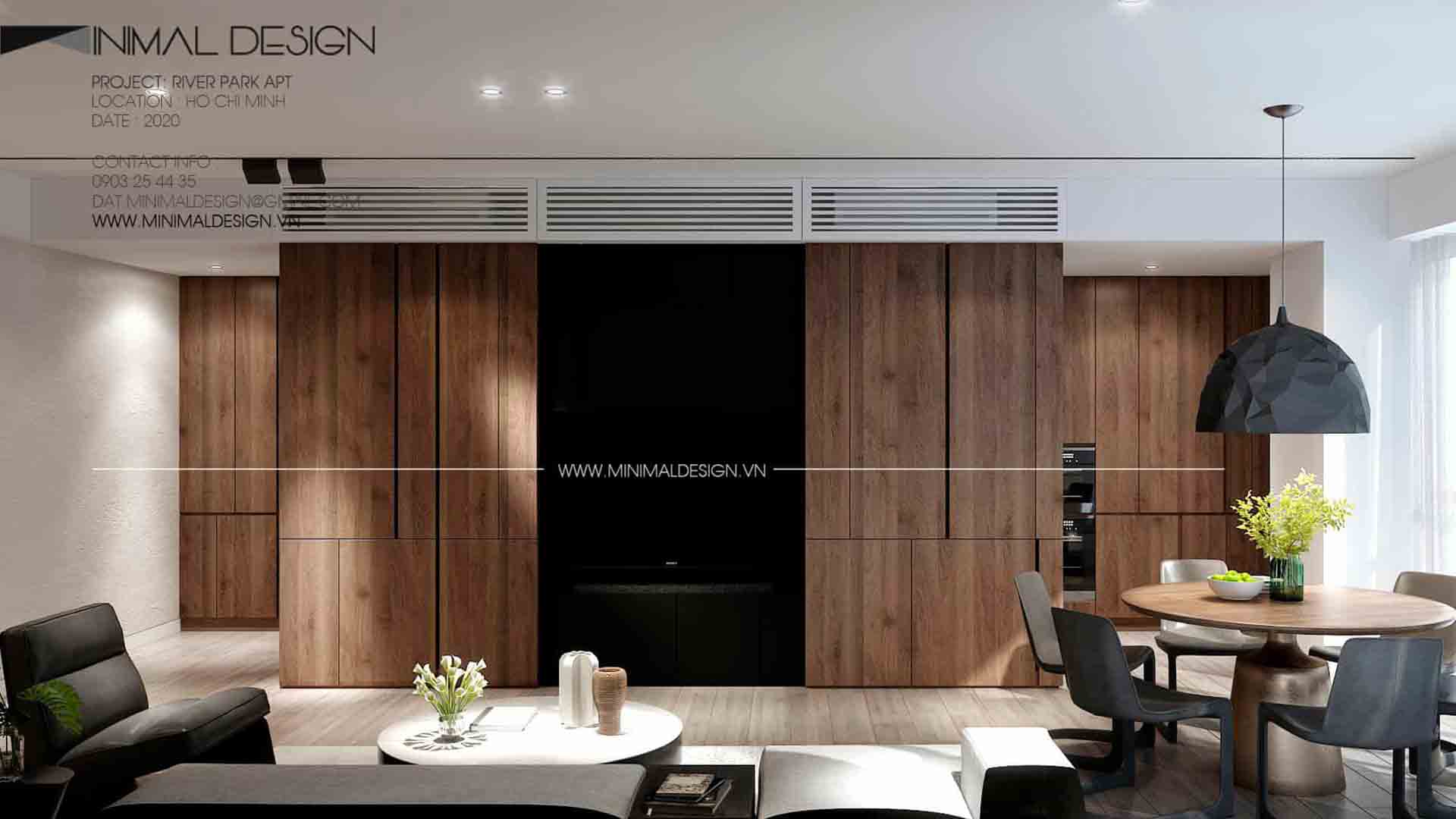 Thiết kế nội thất căn hộ 2 phòng ngủ với phong cách tối giản sẽ giúp không gian sống trở nên thông thoáng, nhẹ nhàng và đầy cảm xúc cá nhân