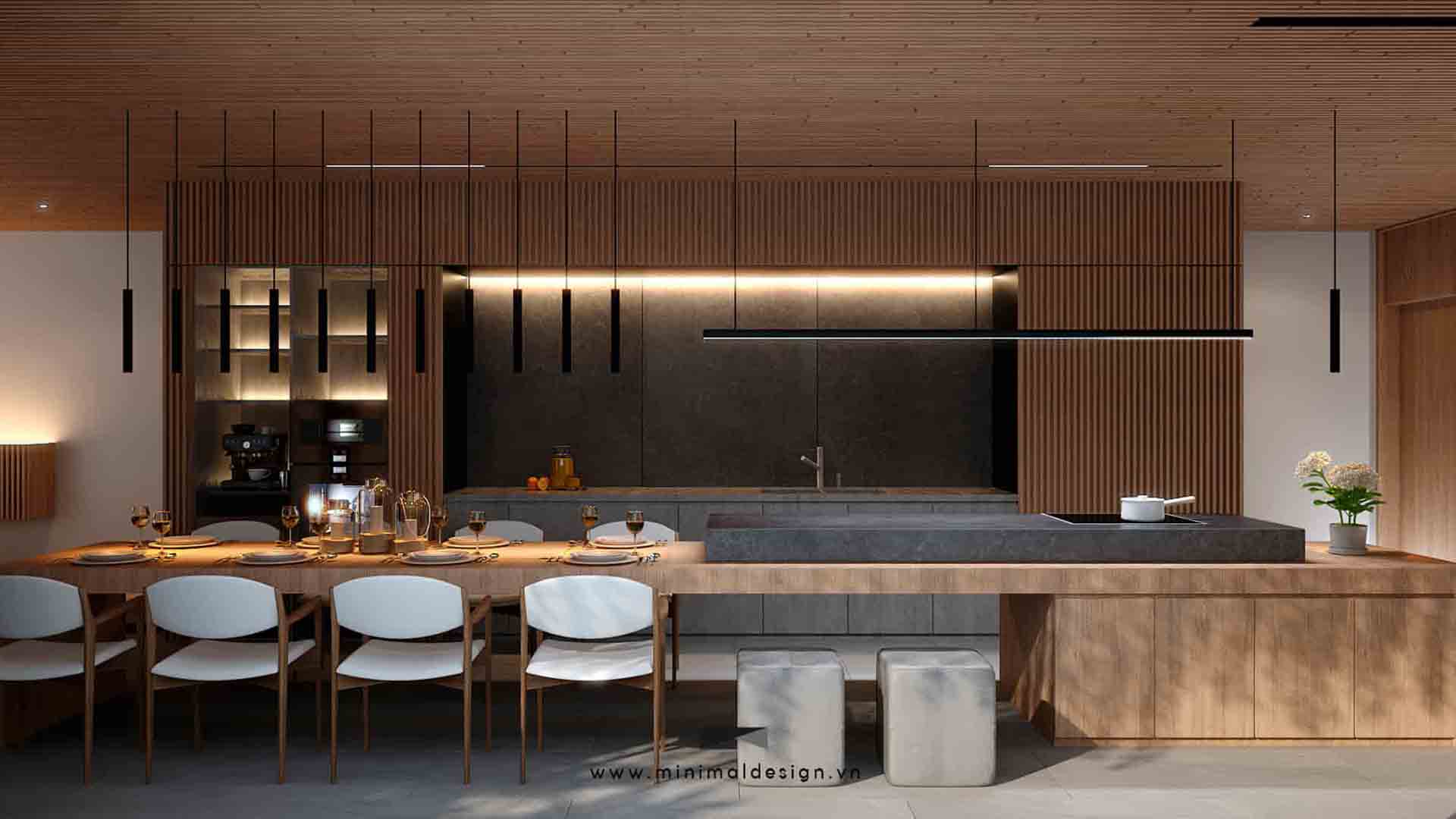 Trong thiết kế nội thất tối giản, 2 loại gỗ MFC và MDF được xem là vật liệu được lựa chọn, sử dụng nhiều nhất trong thiết kế không gian sống