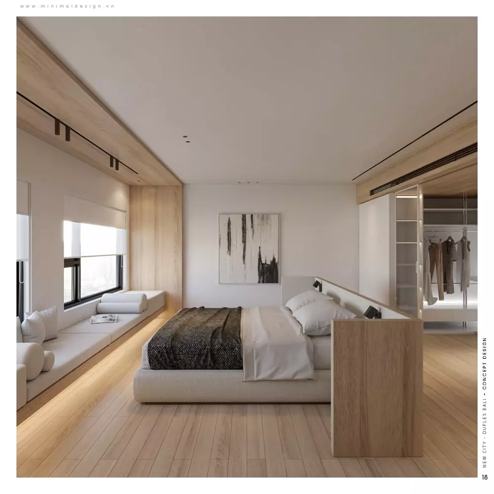 phong cách nội thất tối giản phòng ngủ