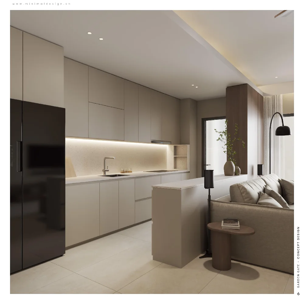 thiết kế nội thất căn hộ Garden Gate 94m2
