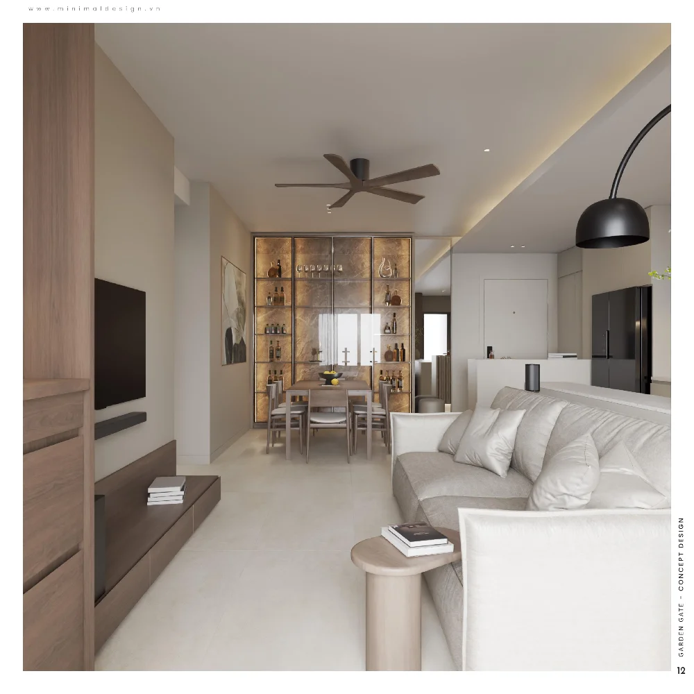 thiết kế nội thất căn hộ Garden Gate 94m2