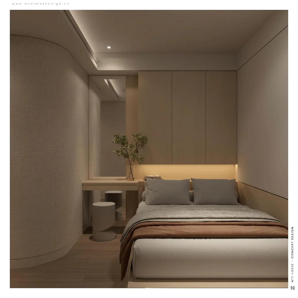 Decor phòng ngủ tối giản với ít phụ kiện trang trí