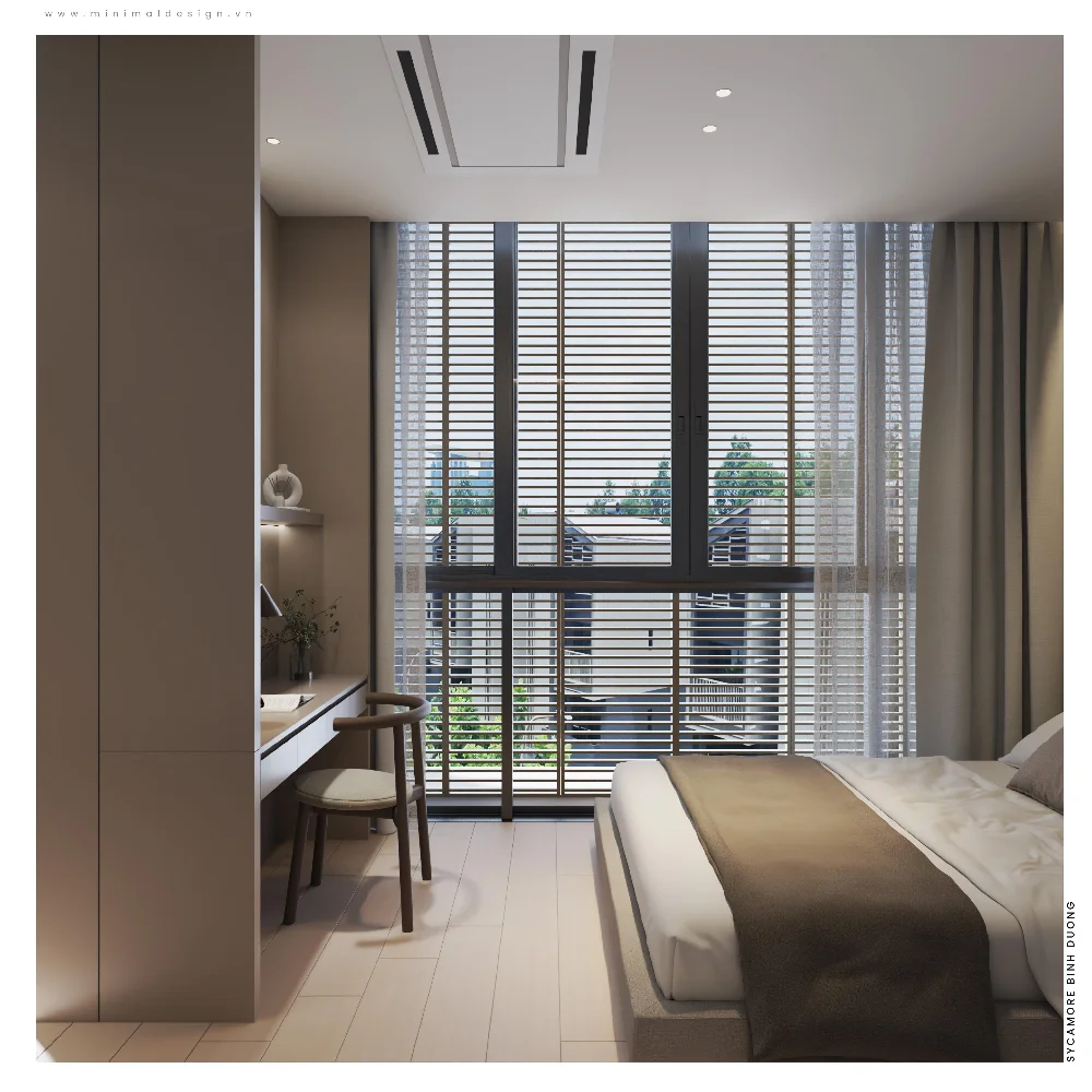 Mẫu phòng ngủ tối giản diện tích 12 đến 15m2