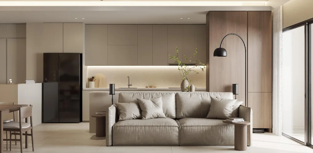 Thiết kế căn hộ Garden Gate 94m2 tối giản