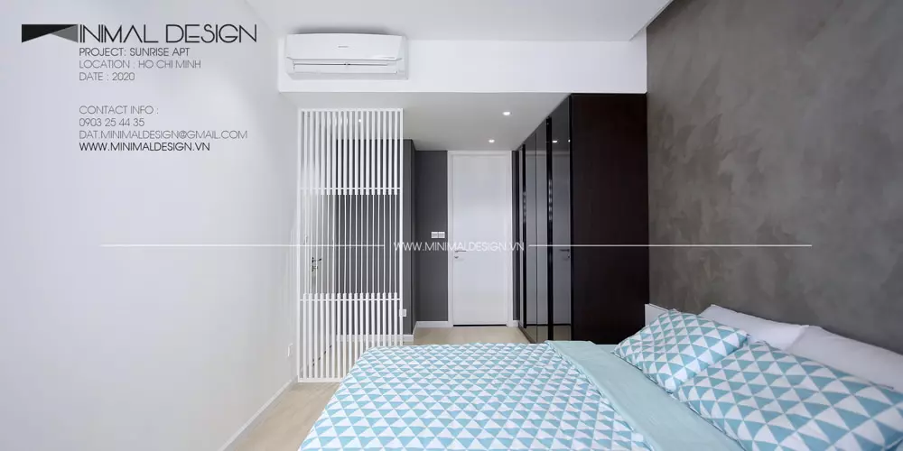 thiết kế nội thất chung cư 70m2 căn sunrise