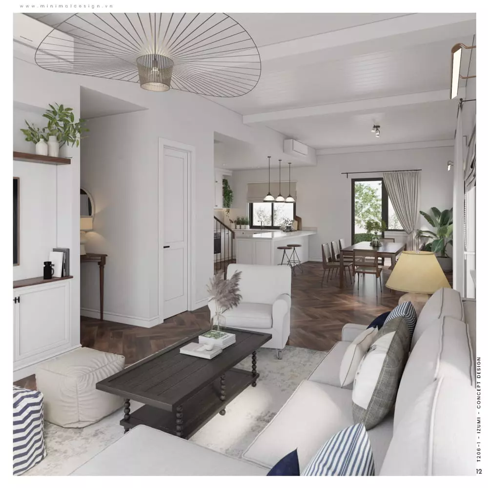 Thiết kế nội thất nhà phố phong cách bắc âu