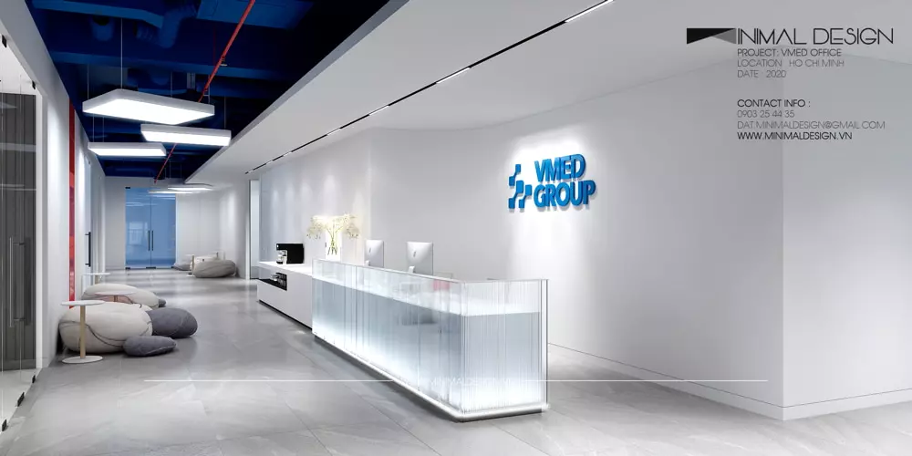 Thiết kế nội thất văn phòng tối giản