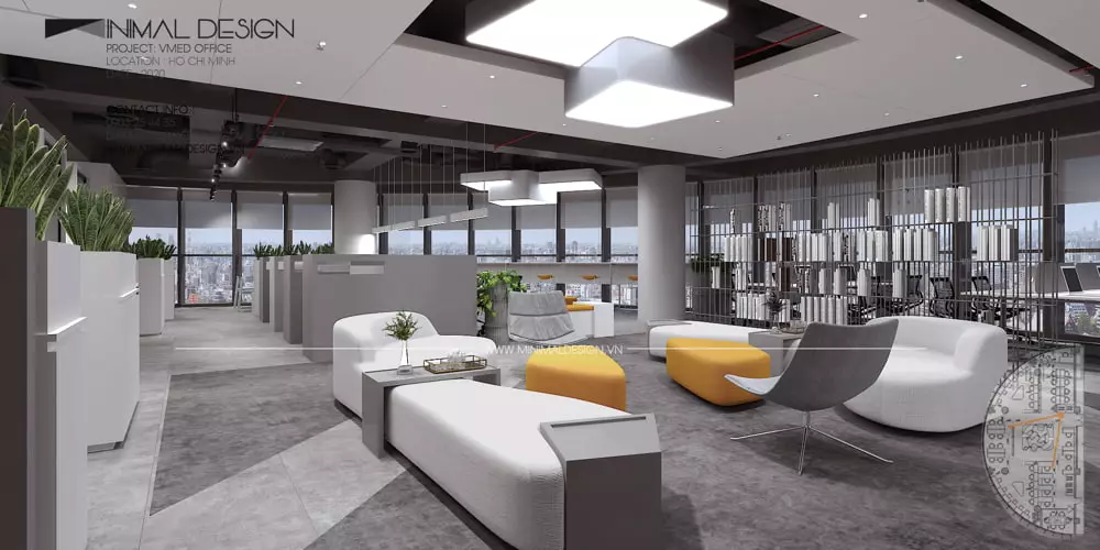 Thiết kế nội thất văn phòng tối giản