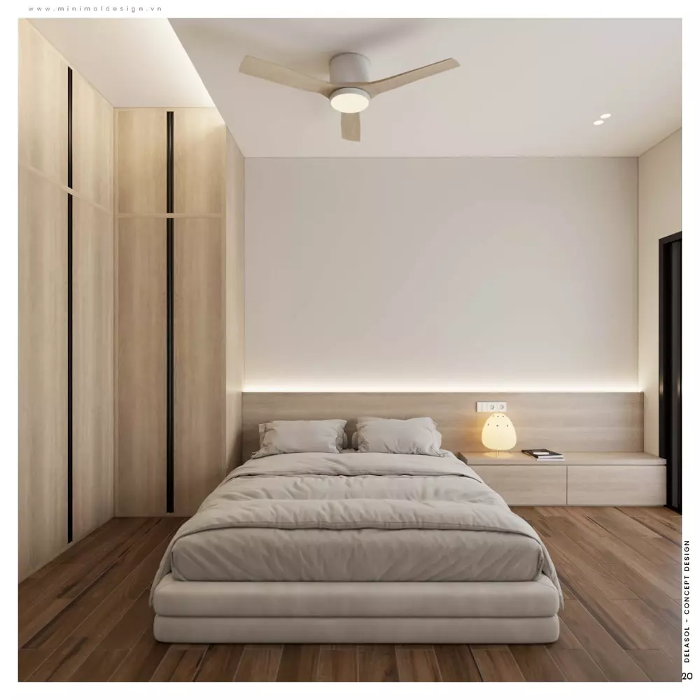 Thiết kế căn hộ 60m2 phong cách tối giản