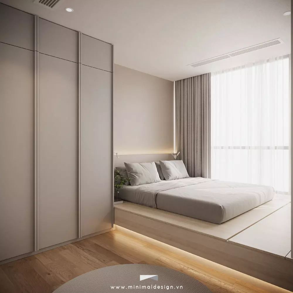 Thiết kế căn hộ 60m2 phong cách tối giản