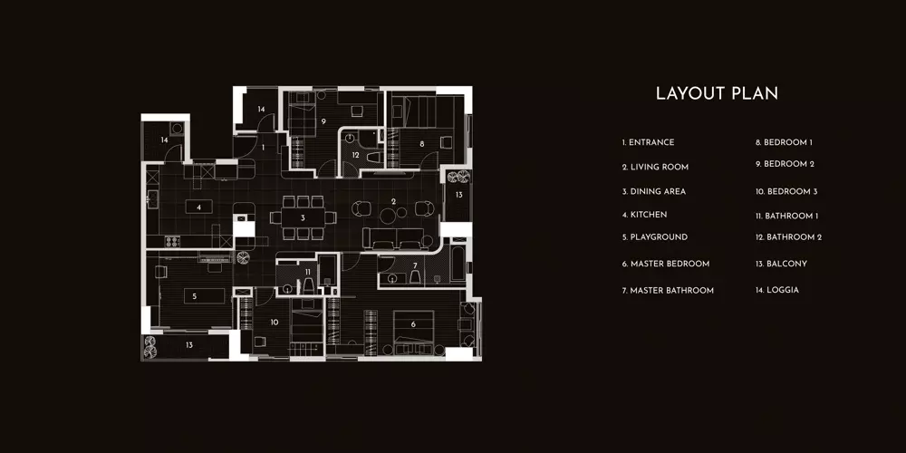 thiết kế căn hộ 100m2 3 phòng ngủ