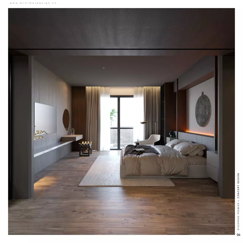 thiết kế căn hộ 100m2 3 phòng ngủ