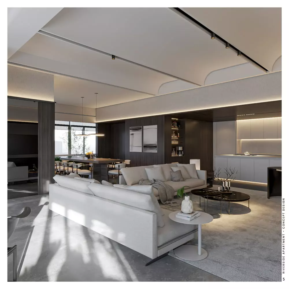 thiết kế căn hộ 100m2 3 phòng ngủ kiểu hiện đại