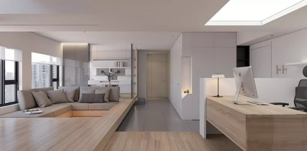 thiết kế căn hộ 4 phòng ngủ phong cách hiện đại