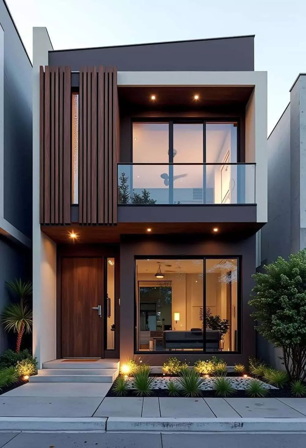 thiết kế nhà phố 2 tầng hiện đại