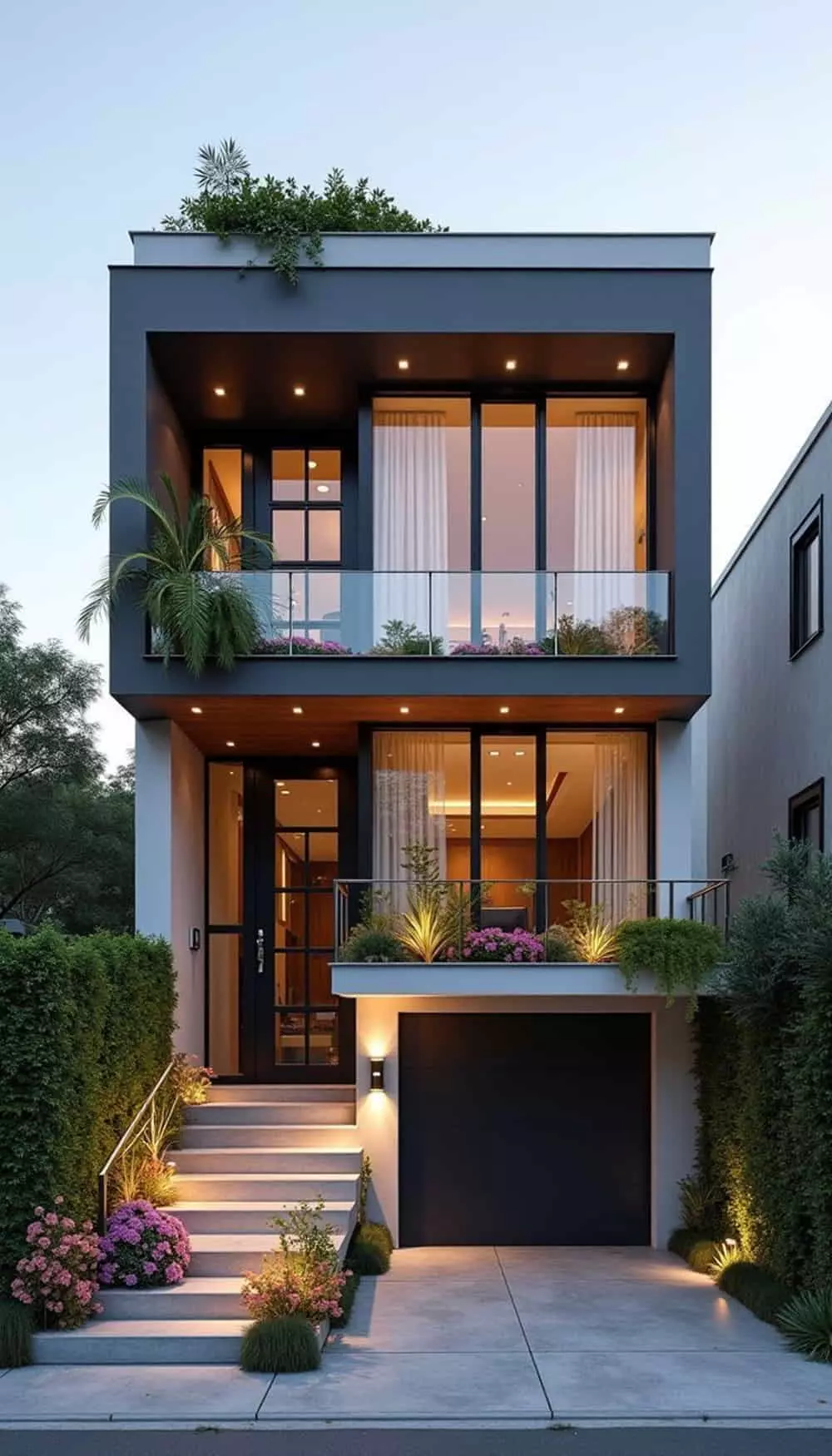 thiết kế nhà phố 2 tầng hiện đại