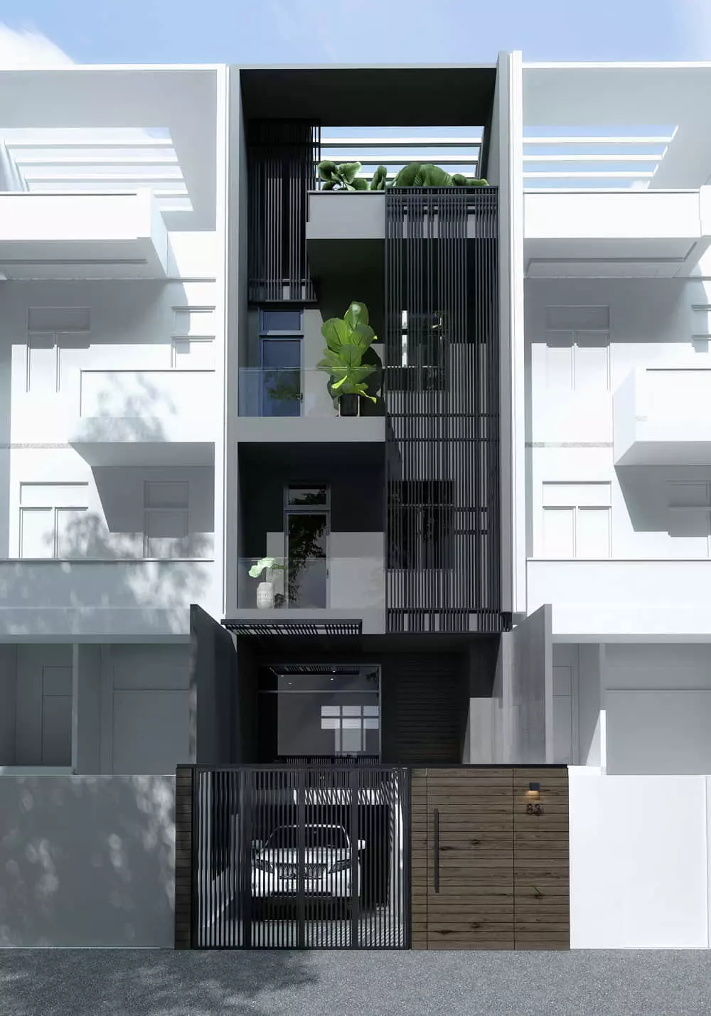 thiết kế nhà phố 3 tầng hiện đại