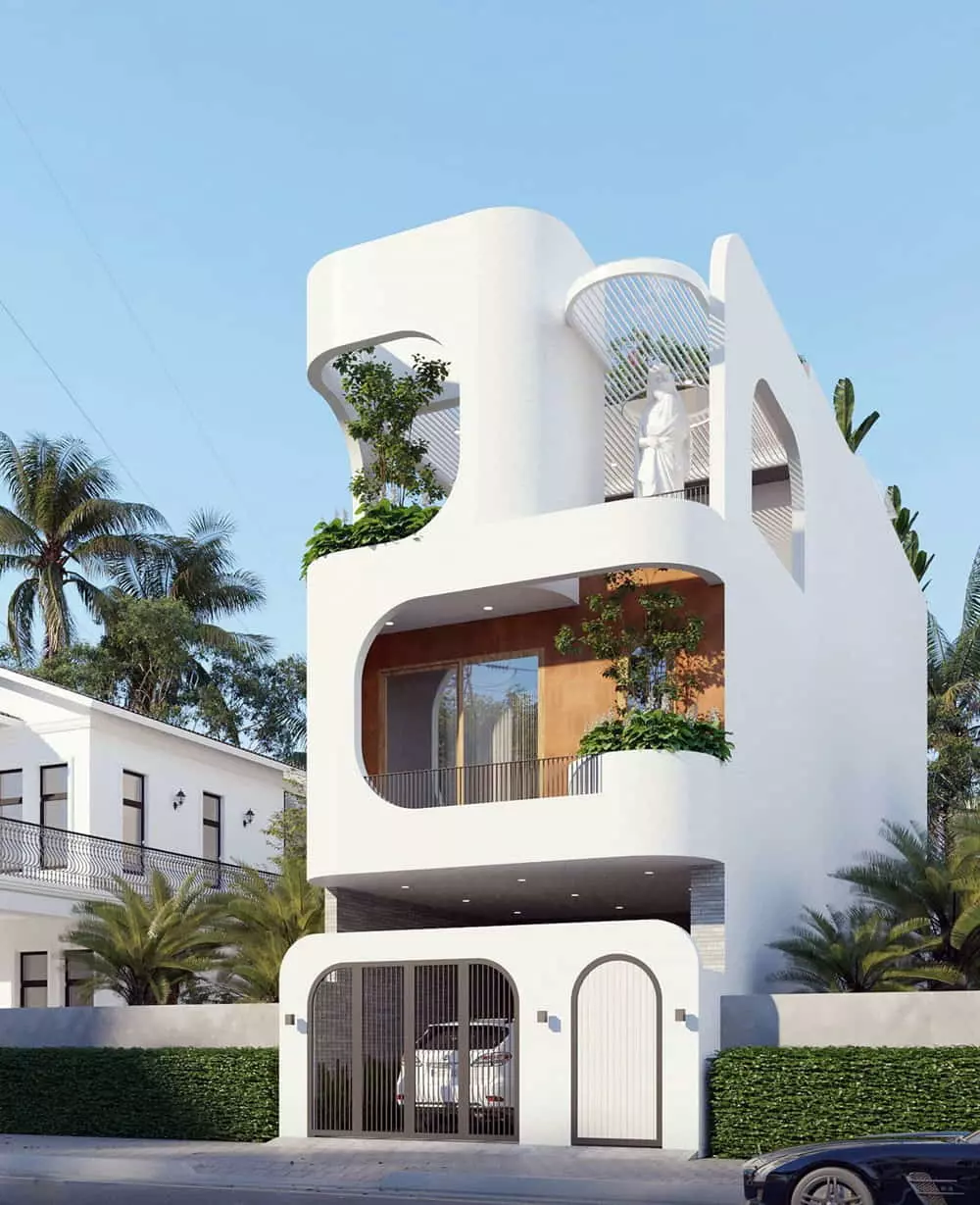 thiết kế nhà phố 3 tầng hiện đại