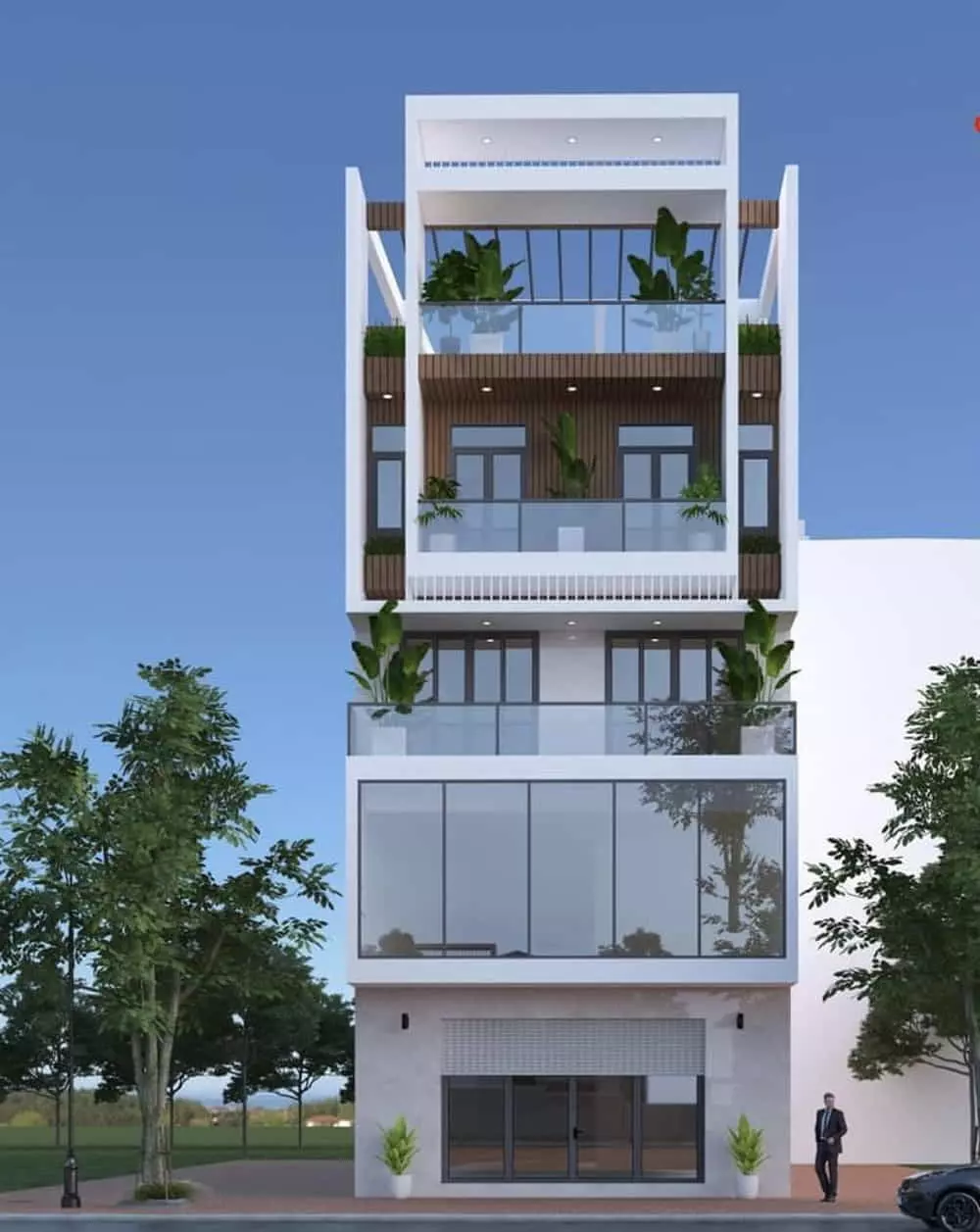 thiết kế nhà phố 3 tầng hiện đại