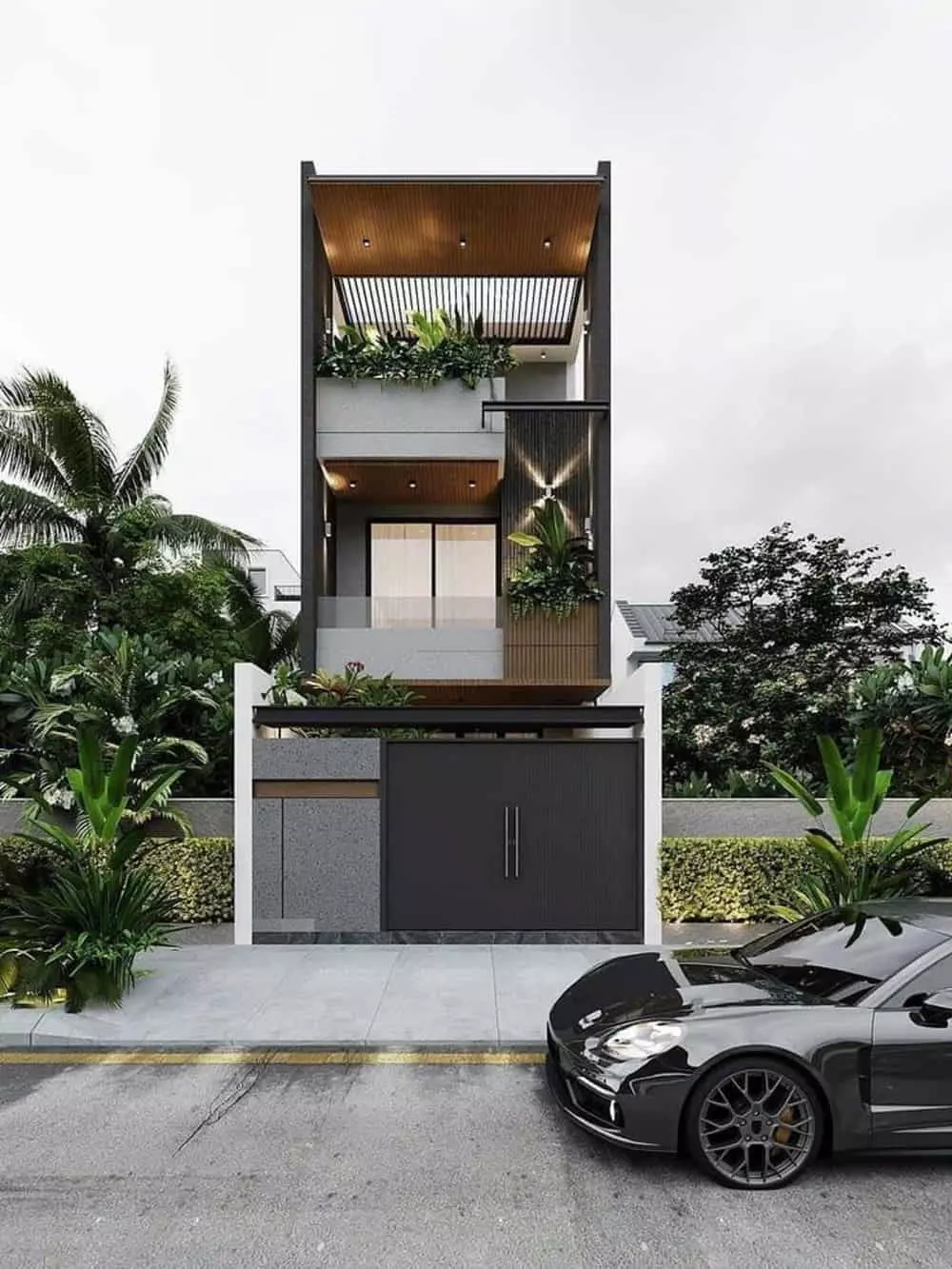 thiết kế nhà phố 5x20 hiện đại