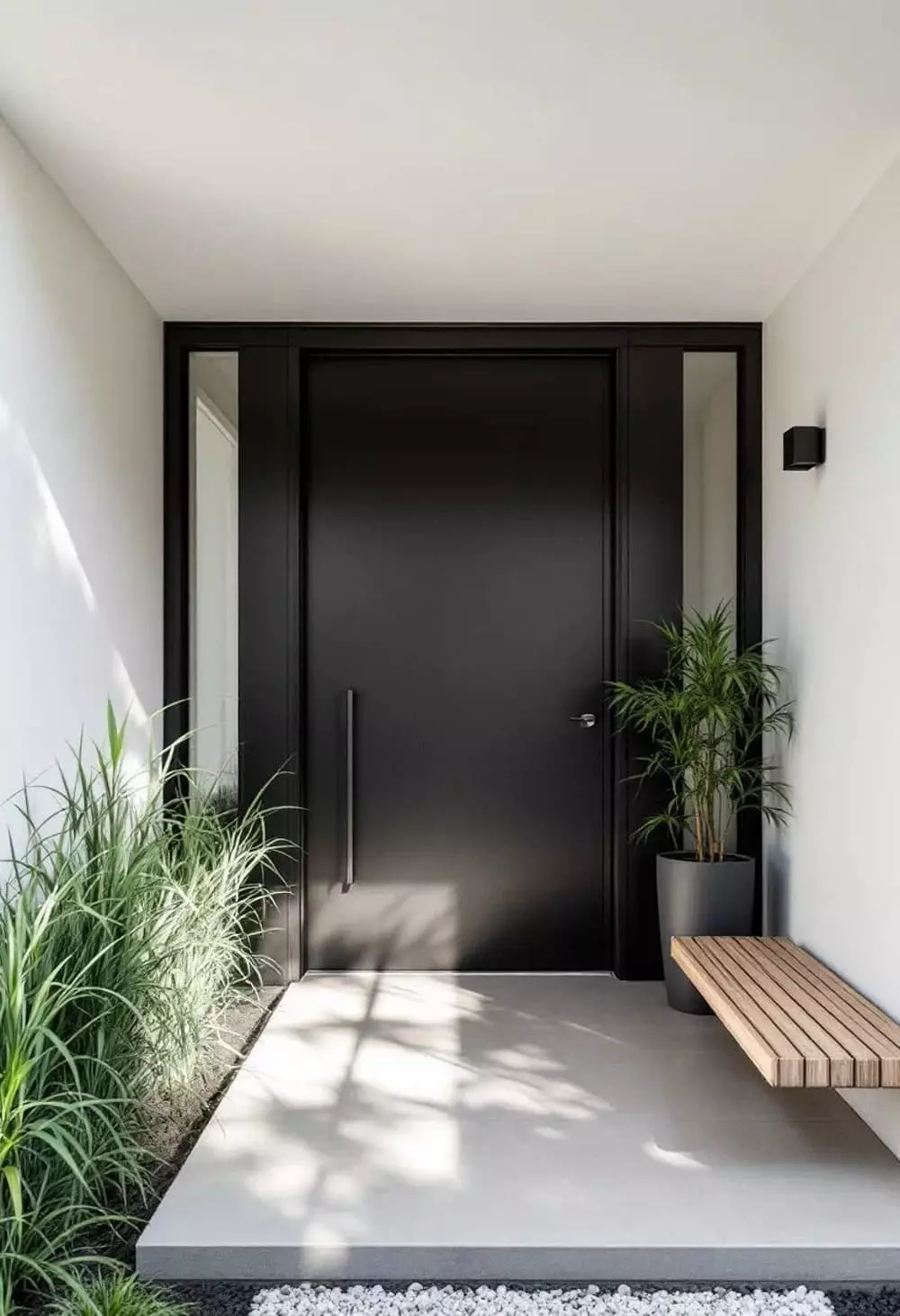 thiết kế sân trước nhà phố tối giản