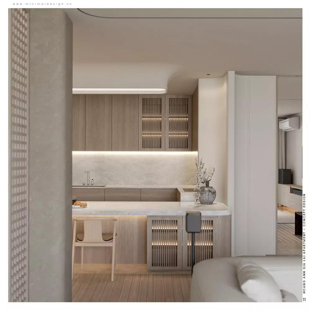 nội thất chung cư phong cách wabi sabi
