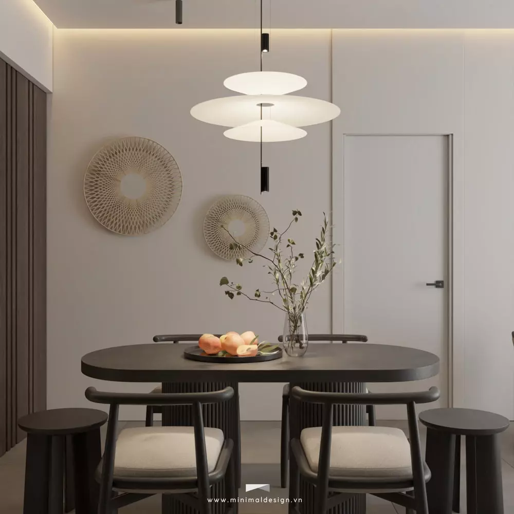 nội thất chung cư với vật liệu bền vững