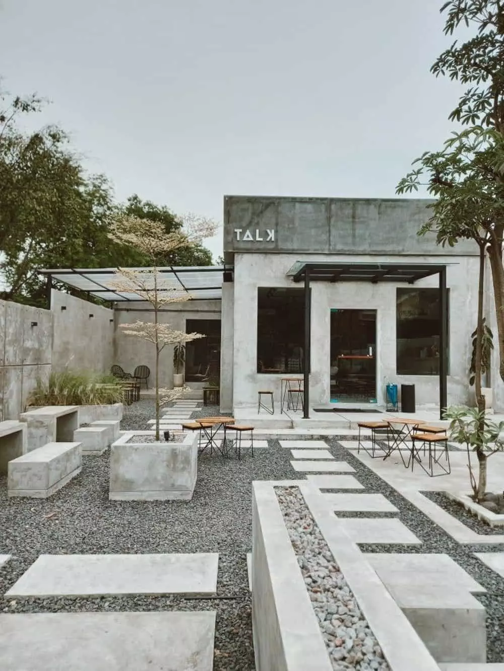 thiết kế quán cafe không gian mở