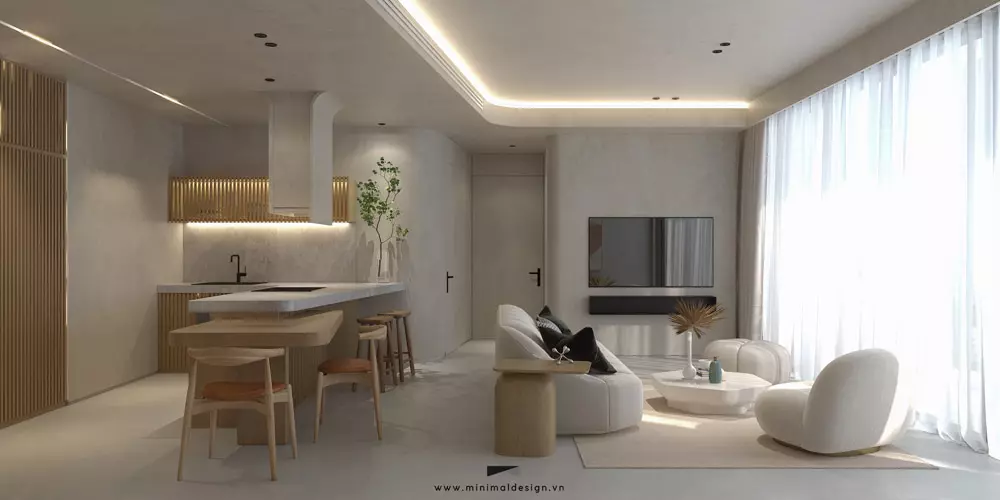thiết kế thi công nội thất căn hộ wabi sabi