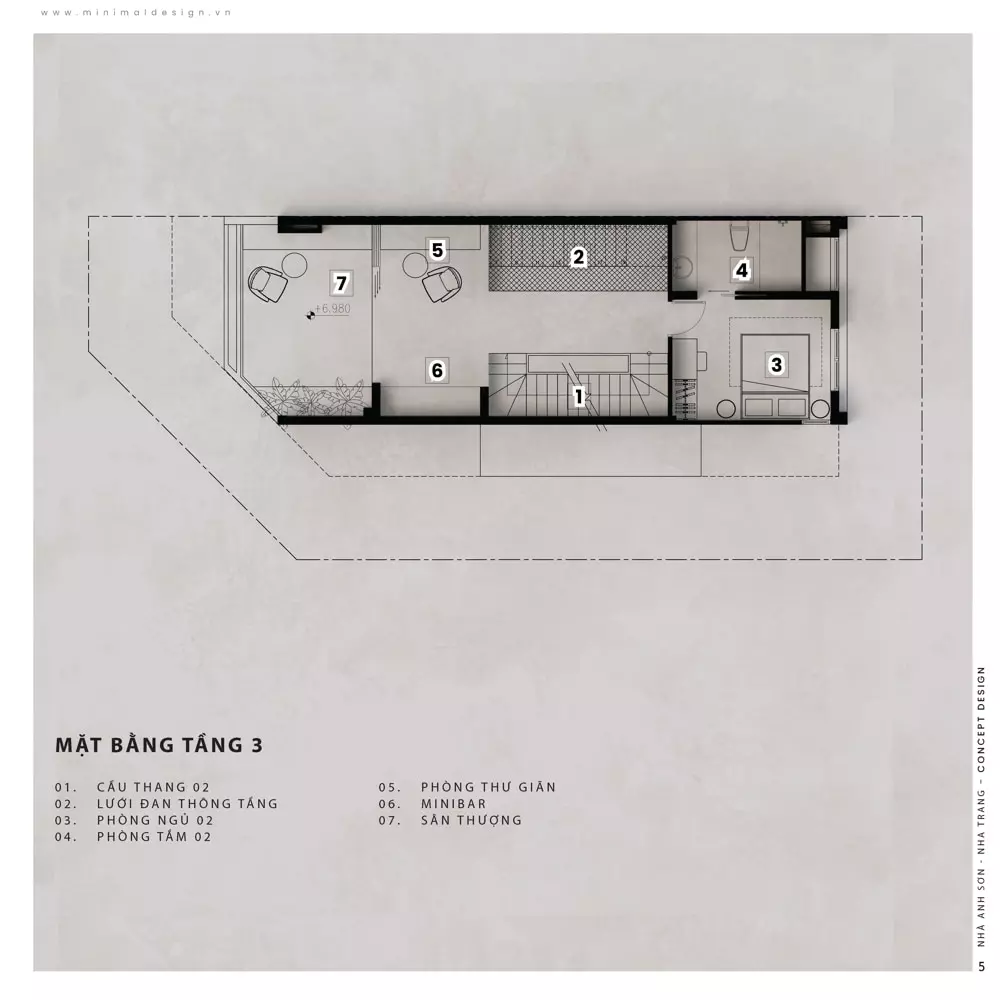 thiết kế nội thất nhà phố 3 tầng