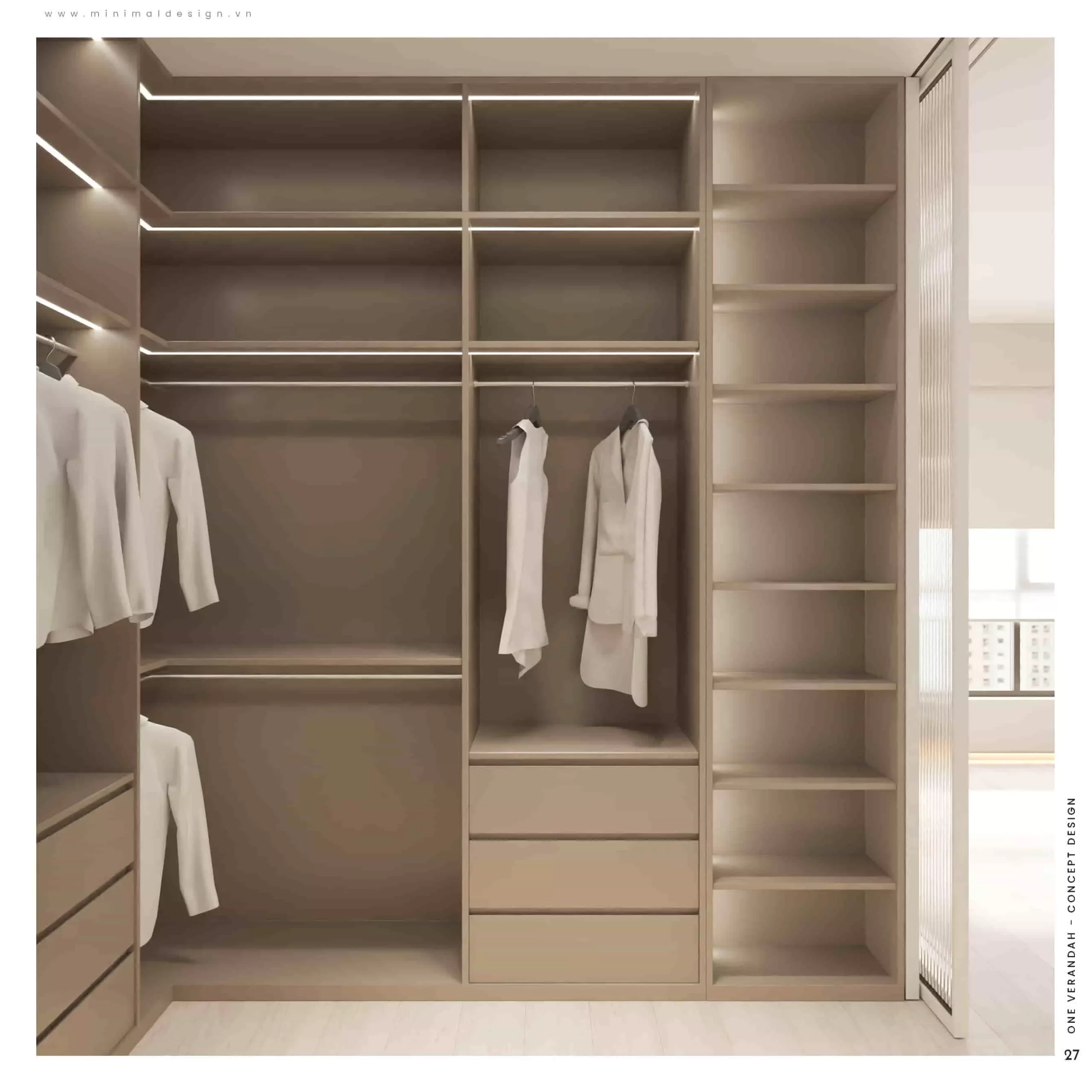 thiết kế phòng thay đồ