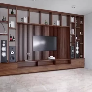 vách ngăn phòng khách và bếp