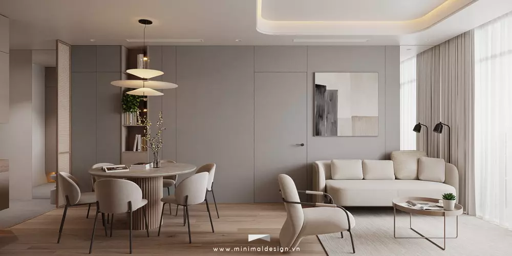 Thi công nội thất nhà phố tối giản