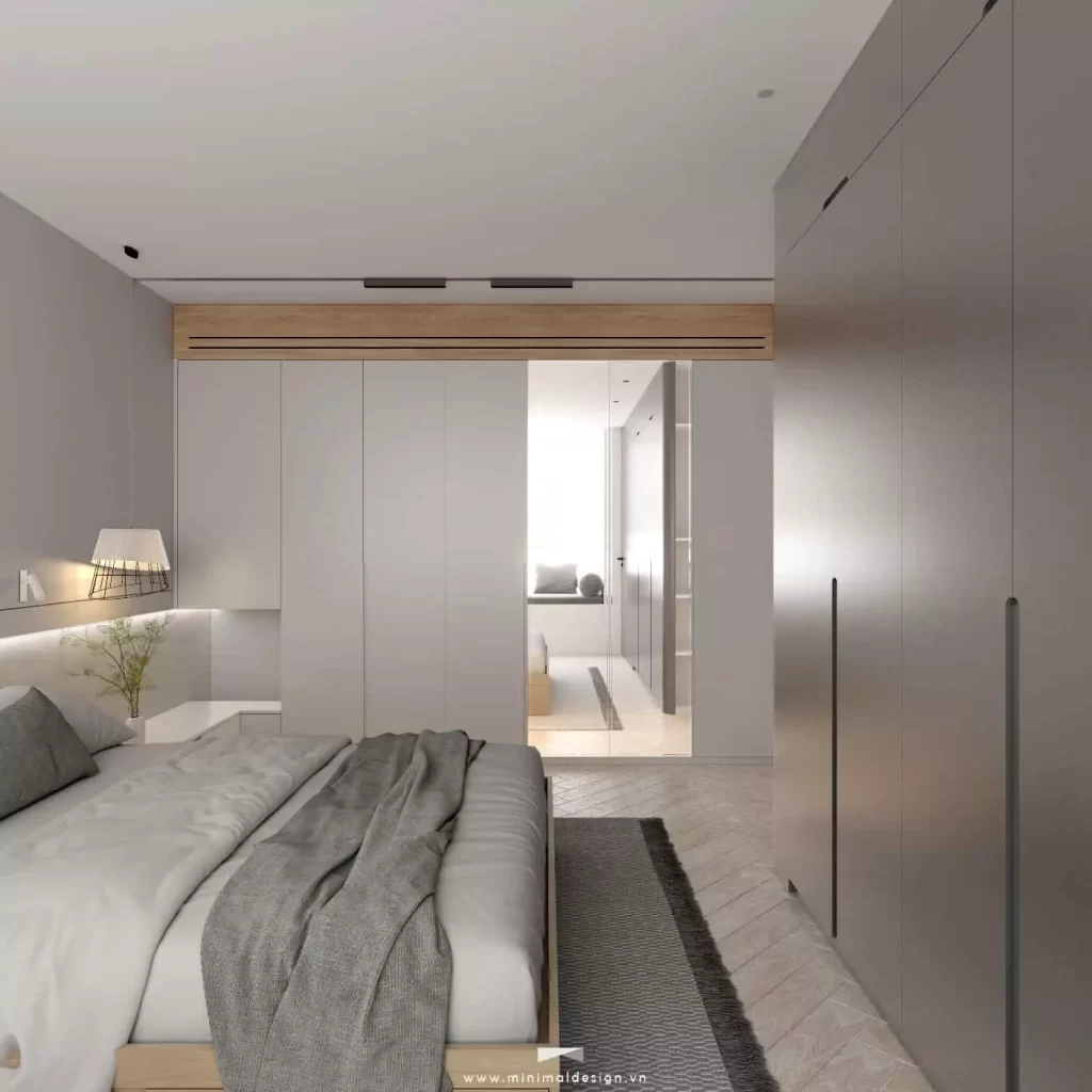 thiết kế phòng ngủ tối giản cho chung cư