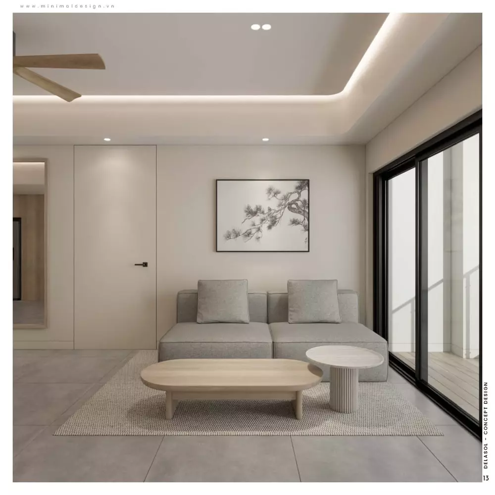 thiết kế căn hộ 2 phòng ngủ