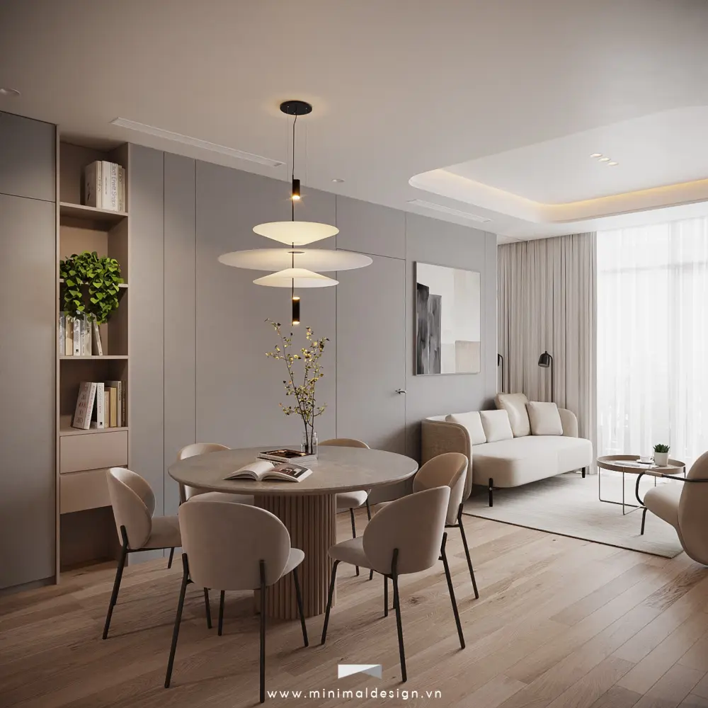 Mẫu thiết kế nội thất tối giản gọn đẹp và ấm áp cho nhà hiện đại
