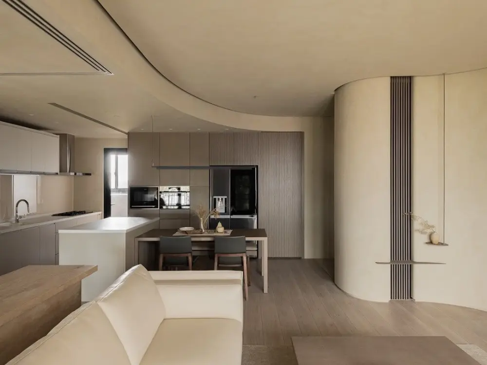 Nội thất nhà phố tối giản ấm áp với tinh thần Wabi Sabi