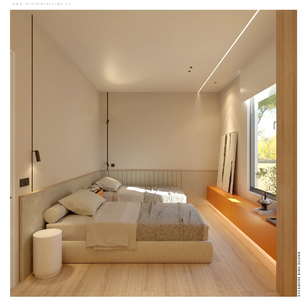 Phòng ngủ hai giường trong dự án Sycamore Bình Dương