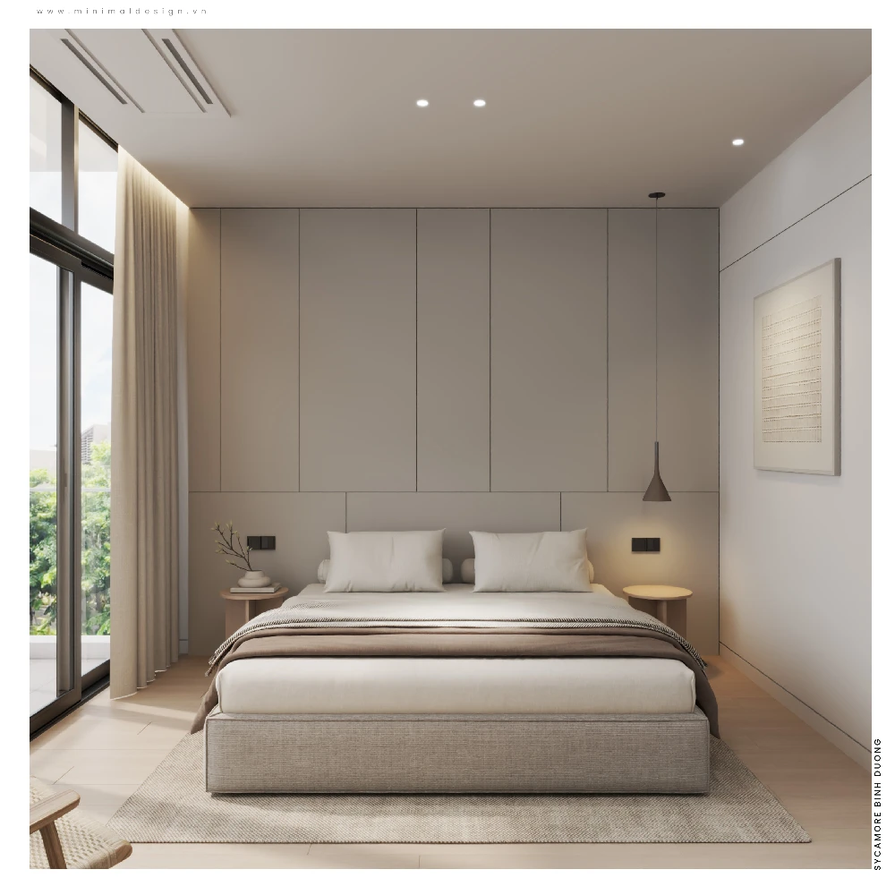 thiết kế phòng ngủ chính căn hộ 60m2