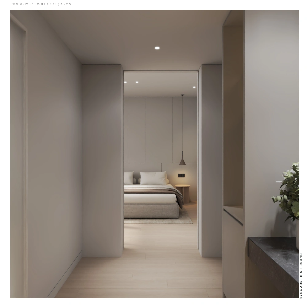 Thiết kế phòng ngủ master tối giản Sycamore Bình Dương