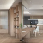 Vách shoji và hai đèn lồng giấy tạo ánh sáng khuếch tán trong nội thất phòng ngủ phong cách Nhật Bản